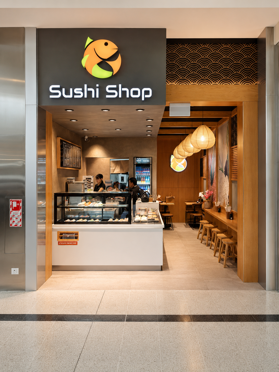 Entrance and counter at Sushi Shop Prebbleton